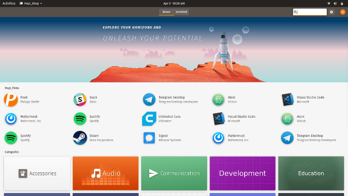 pop!_shop linux applications